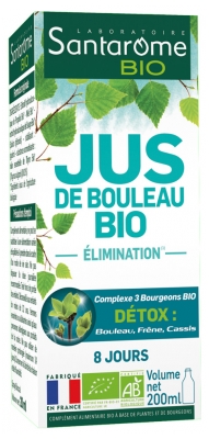 Santarome Bio Jus de Bouleau Bio Élimination 200 ml