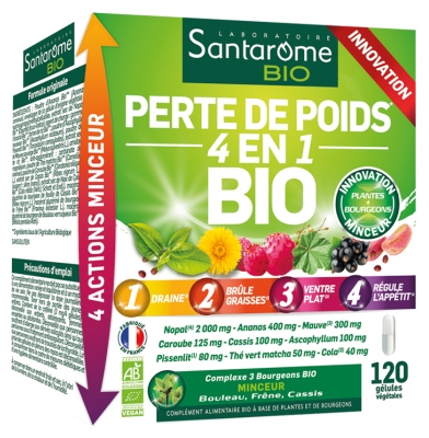 Santarome Bio Perte de Poids 4en1 Bio 120 Gélules