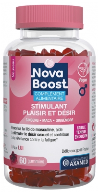 Nova Boost Stimulant Plaisir et Désir Pour Lui 60 Gummies
