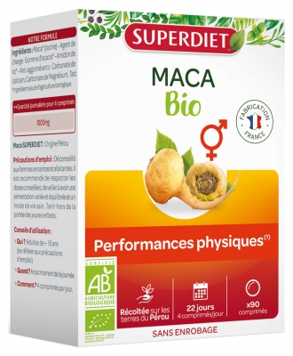 Superdiet Maca Organic 90 Tabletek