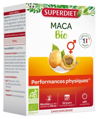 Superdiet Organic Maca 90 Tablets
