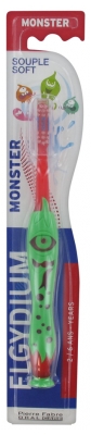 Elgydium Monster Toothbrush 2-6 Years Supple - Colour: Red and Green