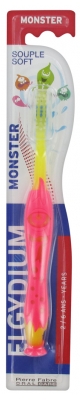 Elgydium Mostro Spazzolino da Denti 2-6 Anni Morbido - Colore: Giallo e rosa