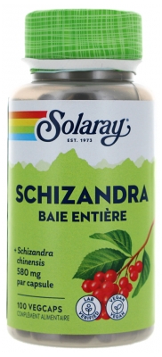 Solaray Schizandra 100 Vegetable Capsules