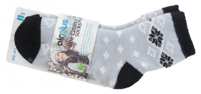 Șosete hidratante Airplus Aloe Cabin Mărimea 35-41 - Culoare: Fulgi negri gri