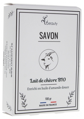 LHBEAUTY Savon Masque au Lait de Chèvre Bio & Huile d'Amande Douce 100 g