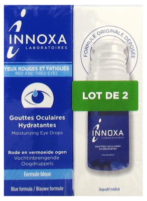 Innoxa Gouttes Oculaires Hydratantes Yeux Rouges et Fatigués Lot de 2 x 10 ml