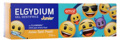 Elgydium Junior Żel do Zębów 7/12 lat Emoji Aroma Tutti Frutti 50 ml