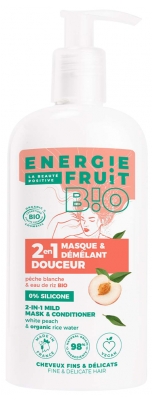 Energie Fruit 2en1 Masque Démêlant Douceur à la Pêche Blanche et Eau de Riz Bio 300 ml