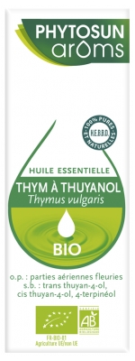 Phytosun Arôms Timo Thuyanol Olio Essenziale (Thymus Vulgaris) Biologico 5 ml