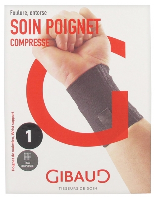 Gibaud Wrist Care Wrist Support Black - Dimensione: Dimensione 1