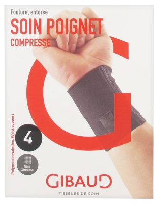 Gibaud Wrist Care Wrist Support Black - Dimensione: Taglia 4