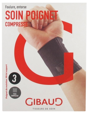 Gibaud Soin Poignet Wrist Support Black - Size: Size 3