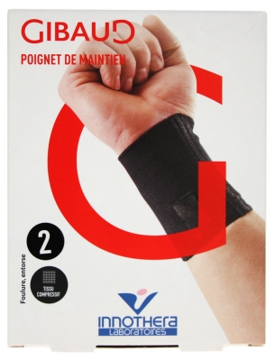 Gibaud Wrist Care Wrist Support Black - Dimensione: Dimensione 2