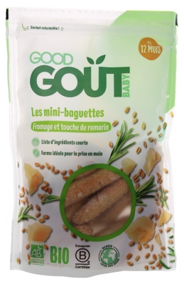 Good Goût Mini-Baguettes au Fromage et Touche de Romarin Dès 10 Mois Bio 70 g