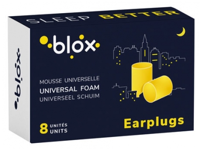 Blox Mousse Cylindrique Bouchons d'Oreille x8