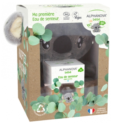 Alphanova Bébé Kvapusis Vanduo Bio 50 ml + Holly Koala Pliušinis Žaislas