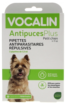 Vocalin AntipucesPlus Caine Mica Pipete Antiparatare Repelente 3 Pipete