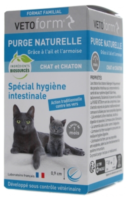 Vetoform Spécial Hygiène Intestinale Chat et Chaton 50 Comprimés