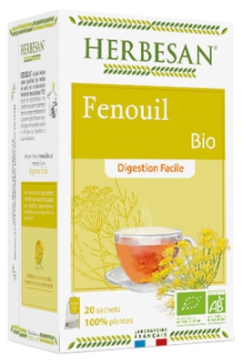 Herbesan Infusión de Hinojo Fácil Digestión Ecológica 20 Bolsitas