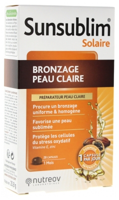 Nutreov Sunsublim Bronz Piele Deschisă 28 Capsule