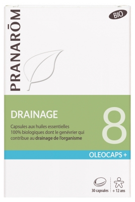 Pranarôm Oléocaps+ 8 Drainage Bio 30 Capsules