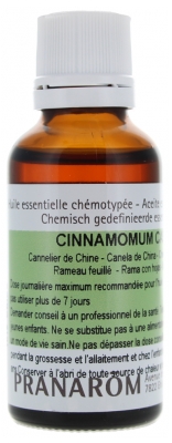 Pranarôm Olio Essenziale di Cannella Cinese (Cinnamomum Cassia) 30 ml