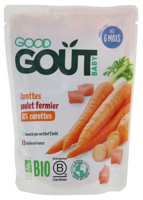 Good Goût Carottes Poulet Fermier dès 6 Mois Bio 190 g