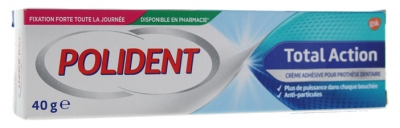 Polident Corega Total Action Crème Fixative Pour Appareils Dentaires 40 g
