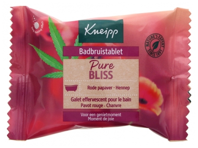 Kneipp Pure Bliss Ciottolo Effervescente per il bagno Papavero rosso - Canapa 1 Ciottolo