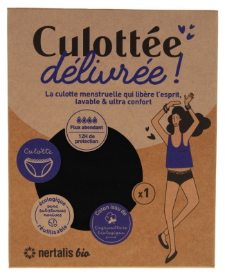Nertalis Bio Culotte Menstruelle Noire 1 Culotte - Taille : L - 40/42