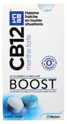 CB12 Boost Strong Mint 10 gum do żucia