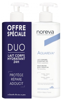 Noreva Aquareva Hydratační tělové mléko 24H Balení 2 x 400 ml