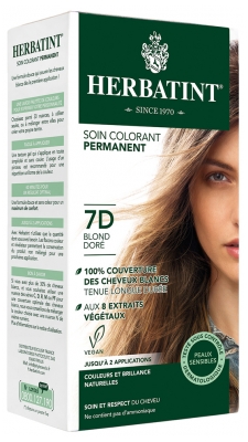 Herbatint Soin Colorant Permanent 150 ml - Coloration : 7D Blond Doré