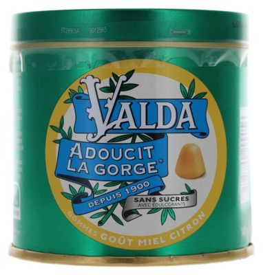 Valda Gommes Sans Sucres Goût Miel Citron 140 g