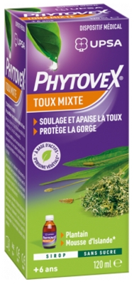 UPSA Phytovex Yhdistelmäyskäsiirappi Ilman Sokeria 120 ml