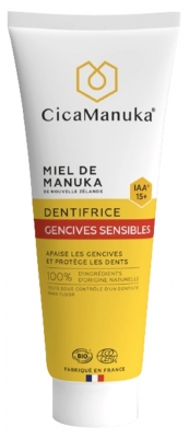 CicaManuka Dentifrice Gencives Sensibles au Miel de Manuka IAA15+ Bio 75 ml