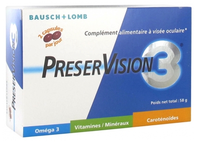 Bausch + Lomb PreserVision 3 60 Capsules
