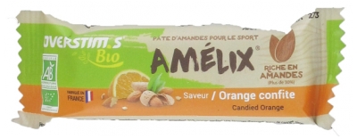 Overstims Amélix Pâte d'Amandes Bio 25 g - Saveur : Orange Confite