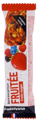 Overstims Barre Fruitée 32 g - Saveur : Fruits Rouges