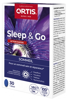 Ortis Sleep & Go Sommeil Action Rapide 30 Comprimés