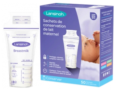 Lansinoh 50 Sacos de Armazenamento de Leite Materno