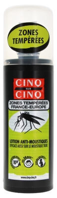 Cinq sur Cinq Lotion Anti-Moustiques Zones Tempérées 100 ml