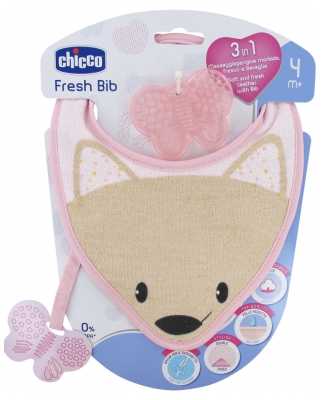 Chicco Fresh Bib 3in1 Bib 4 Months and + - Colour: Pink