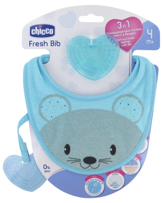 Chicco Fresh Bib Bib 3in1 4 Miesiące i Więcej - Kolor: Niebieski