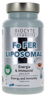 Biocyte Longevity Fe Fer Liposomal 30 Gélules