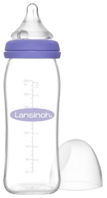 Lansinoh Natural Wave Glass Bottle Medium Flow 240ml