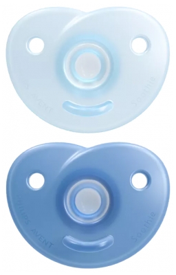Avent Soothie 2 Orthodontic Dummies 0-6 Months - Colour: Blue