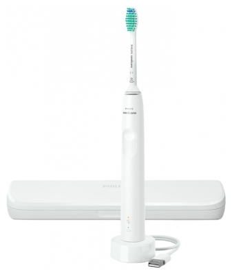 Bela električna zobna ščetka Philips Sonicare 3100 HX3673/13 + potovalni etui
