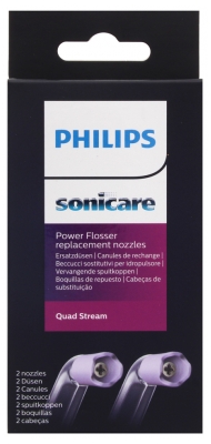 Philips Sonicare Power Flosser HX3062/00 2 Canules de Rechange Quad Stream